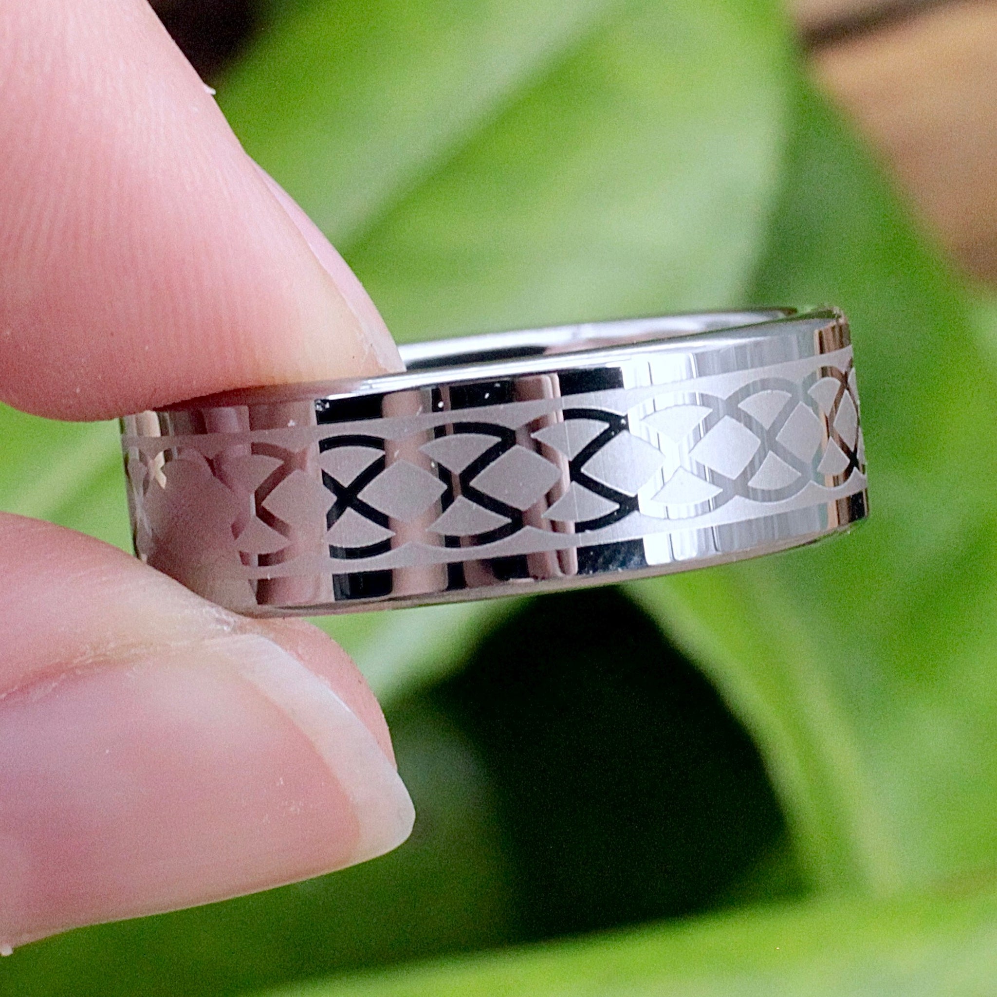 Men's Tungsten Ring - Braid Design